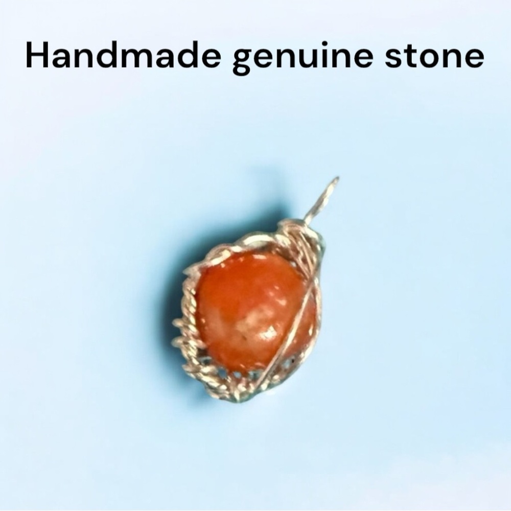 Orange calcite crystal Bohemian Vintage Charm NWOT